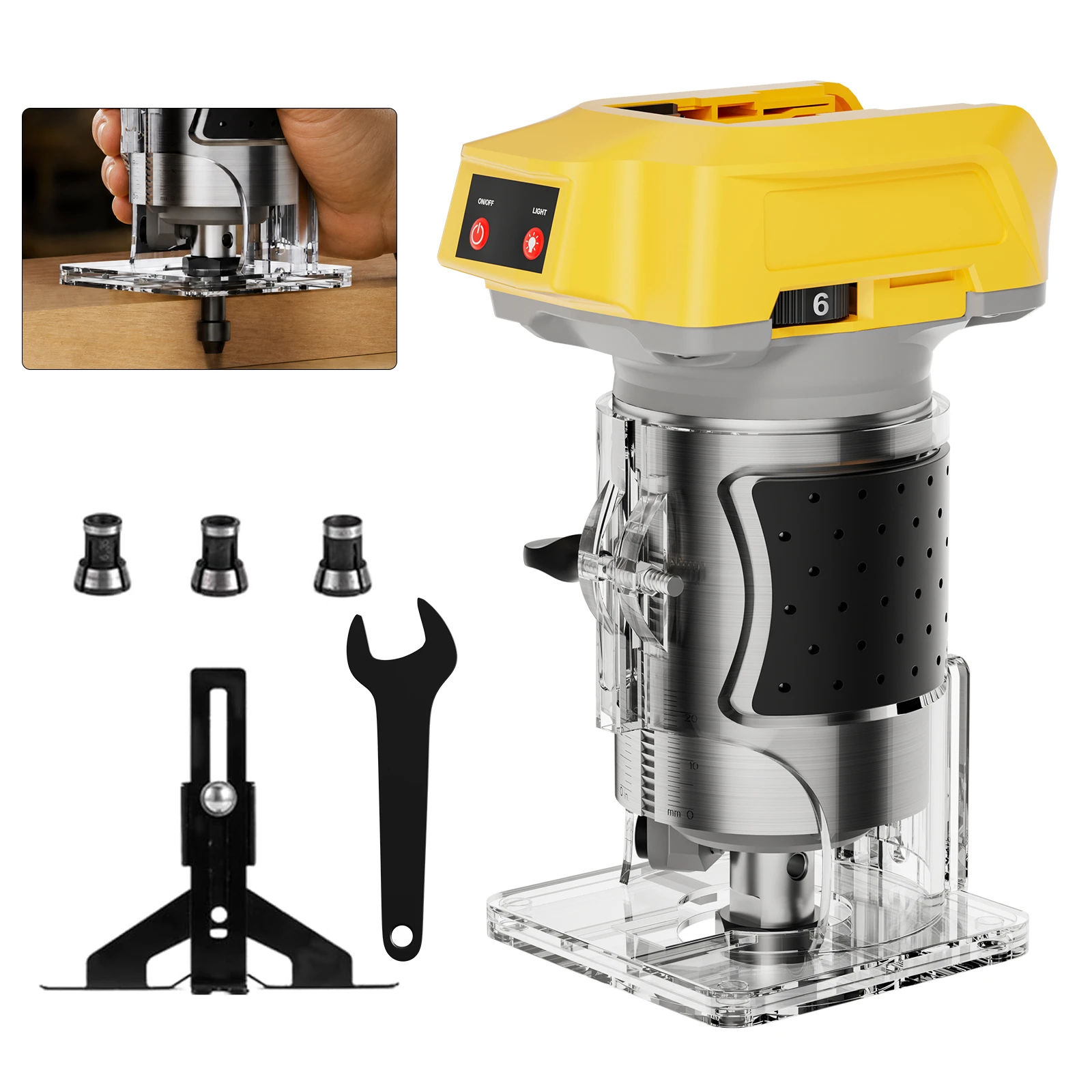 20V Cordless Compact Router Tool